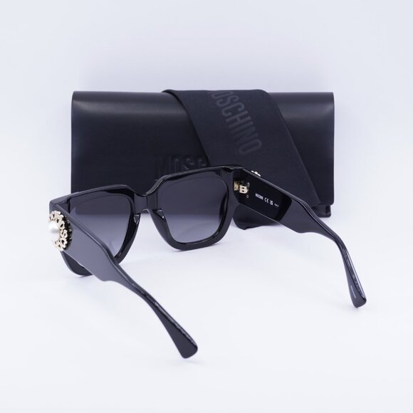 Moschino MOS153/S 0807 9O Square Sunglasses - Black/Grey main image 6